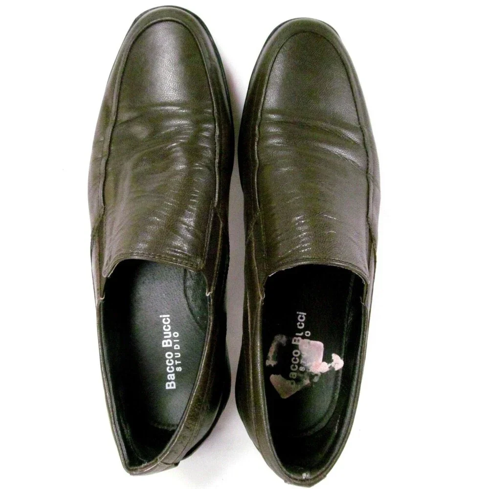Bacco Bucci Leather Slip On Loafer Shoes Size 9